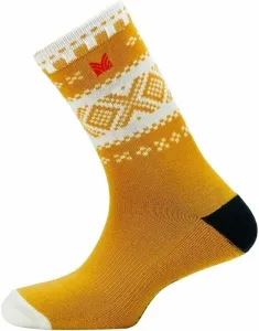 Dale of Norway Cortina Socks Knee High Mustard/Off White/Dark Charcoal L Chaussettes trekking et randonnée
