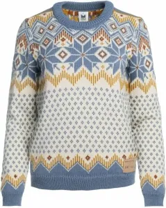 Dale of Norway Vilja Womens Knit Sweater Off White/Blue Shadow/Mustard M Pull-over