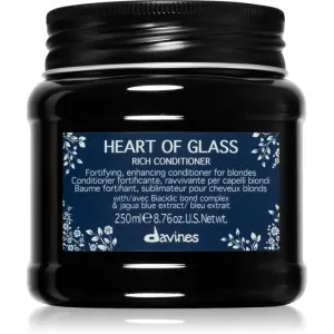 Davines Heart of Glass Rich Conditioner après-shampoing fortifiant pour cheveux blonds 250 ml