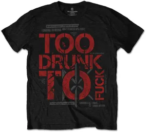 Dead Kennedys T-shirt Too Drunk Mens Homme Black 2XL