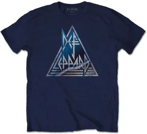 Def Leppard T-shirt Triangle Logo Navy XL #551932