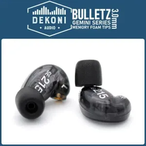 Dekoni Audio Single-GEMINI-SM Oreillettes pour casque Casque standard 3 mm Noir