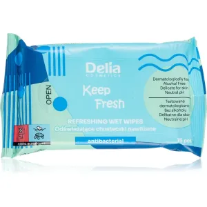 Delia Cosmetics Keep Fresh Antibacterial lingettes humides rafraîchissantes 15 pcs