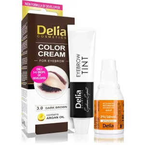 Delia Cosmetics Argan Oil teinture sourcils teinte 3.0 Dark Brown 15 ml