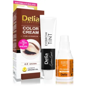Delia Cosmetics Argan Oil teinture sourcils teinte 4.0 Brown 15 ml