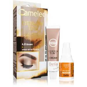 Delia Cosmetics Cameleo crème colorante professionnelle sourcils sans ammoniaque teinte 4.0 Brown 15 ml