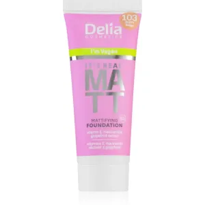 Delia Cosmetics It's Real Matt fond de teint matifiant teinte 103 Warm Beige 30 ml