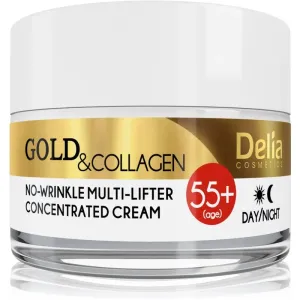 Delia Cosmetics Gold & Collagen 55+ crème anti-rides effet lifting 50 ml #111788