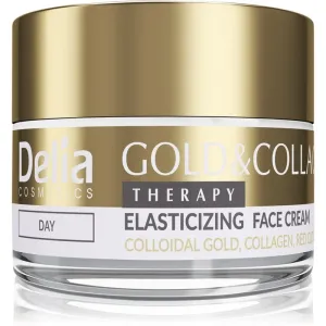 Delia Cosmetics Gold & Collagen Therapy crème de jour augmentant l’élasticité de la peau 50 ml