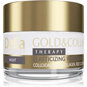 Delia Cosmetics Gold & Collagen Therapy crème de nuit augmentant l’élasticité de la peau 50 ml