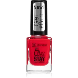 Dermacol 5 Day Stay vernis à ongles effet gel teinte 28 Moulin Rouge 12 ml