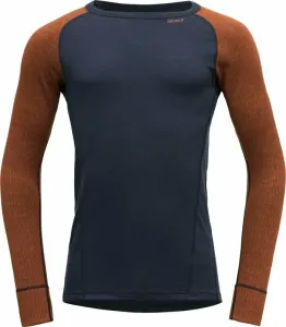 Devold Duo Active Merino 205 Shirt Man Flame/Ink XL Sous-vêtements thermiques