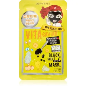 Dewytree Black Mask Vita Caviar masque hydratant en tissu 30 g