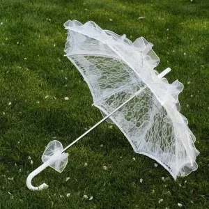 10 farbspitze brautschirm regenschirm baumwolle stickerei parasol hochzeitsdekoration y200324