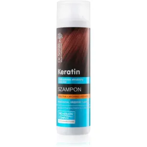 Dr. Santé Keratin shampoing hydratant régénérant pour cheveux fragiles sans éclat 250 ml #108394