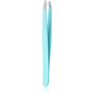 DuKaS Solista 184 pince à épiler à bouts biseautés sourcils Stainless Turquoise 9,5 cm