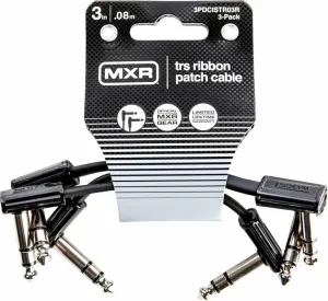 Dunlop MXR DCISTR03R Ribbon TRS Cable 3 Pack Noir 8 cm Angle - Angle