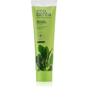Ecodenta Green Brilliant Whitening dentifrice blanchissant au fluor pour une haleine fraîche Mint Oil + Sage Extract  100 ml