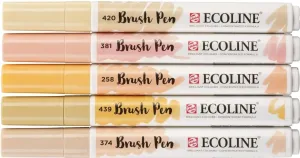 Ecoline Stylo aquarelle Brush Pen Beige Pink 5 pièces