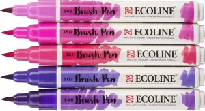 Ecoline Stylo aquarelle Brush Pen Violet 5 pièces