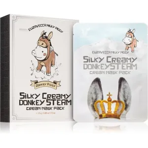 Elizavecca Milky Piggy Silky Creamy Donkey Steam Mask ensemble de masque en tissu nutrition et hydratation 10x25 ml