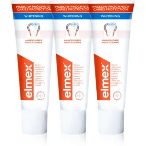 Elmex Caries Protection Whitening dentifrice blanchissant au fluorure 3x75 ml
