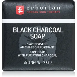 Erborian Black Charcoal savon nettoyant visage au charbon actif 75 g
