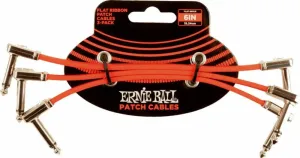 Ernie Ball Flat Ribbon Patch Cable Rouge 15 cm Angle - Angle