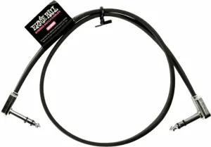 Ernie Ball Flat Ribbon Stereo Patch Cable Noir 60 cm Angle - Angle #678217