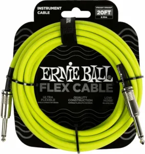 Ernie Ball Flex Instrument Cable Straight/Straight Vert 6 m Droit - Droit