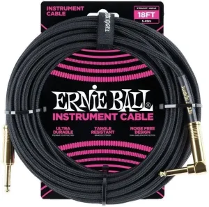 Ernie Ball P06086-EB Noir 5,5 m Droit - Angle
