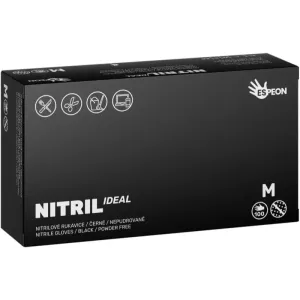 Espeon Nitril Ideal Black gants en nitrile non poudrés taille M 100 pcs