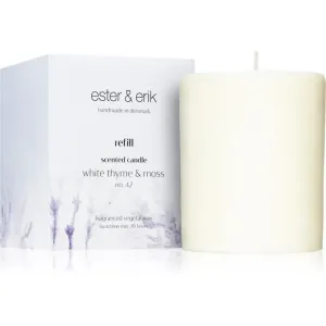 ester & erik scented candle white thyme & moss (no. 42) bougie parfumée recharge 350 g