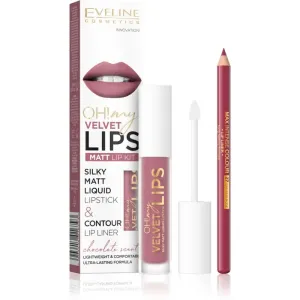 Eveline Cosmetics OH! my LIPS Velvet kit lèvres 13 Brownie Biscotti 1 pcs