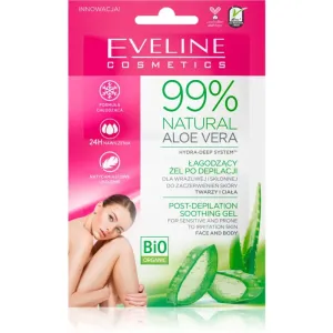 Eveline Cosmetics 99% Natural Aloe Vera gel apaisant après-dépilation 2x5 ml