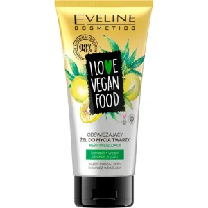 Eveline Cosmetics I Love Vegan Food gel nettoyant rafraîchissant pour une peau lumineuse 150 ml