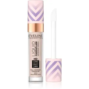 Eveline Cosmetics Liquid Camouflage correcteur waterproof à l'acide hyaluronique teinte 02 Light Vanilla 7,5 ml