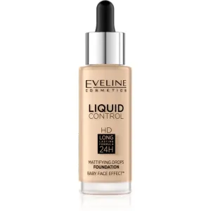Eveline Cosmetics Liquid Control fond de teint liquide avec pipette teinte 015 Light Vanilla 32 ml