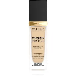 Eveline Cosmetics Wonder Match fond de teint liquide longue tenue à l'acide hyaluronique teinte 01 Ivory 30 ml