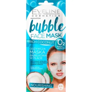 Eveline Cosmetics Bubble Mask Rich Coconut masque nourrissant en tissu à la noix de coco 1 pcs