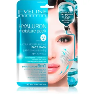Eveline Cosmetics Hyaluron Moisture Pack masque en tissu ultra hydratant et apaisant #114253