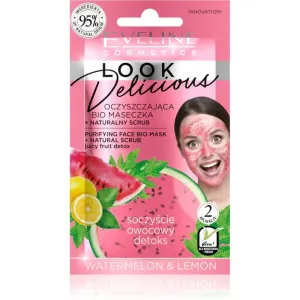 Eveline Cosmetics Look Delicious Watermelon & Lemon masque hydratant illuminateur pour les peaux fatiguées 10 ml