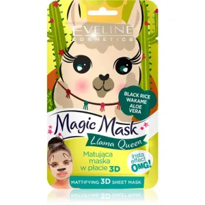Eveline Cosmetics Magic Mask Lama Queen masque normalisant-matifiant 3D 1 pcs