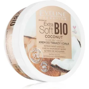 Eveline Cosmetics Extra Soft Bio Coconut crème pour le corps nourrissante pour peaux sèches à très sèches à l'huile de coco 175 ml