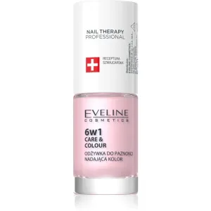 Eveline Cosmetics Nail Therapy Care & Colour conditionneur pour ongles 6 en 1 teinte Pink 5 ml