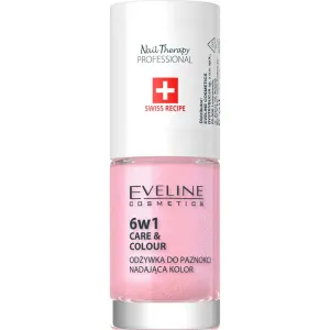 Eveline Cosmetics Nail Therapy Care & Colour conditionneur pour ongles 6 en 1 teinte Shimmer Pink 5 ml