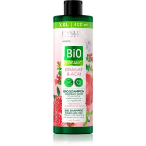 Eveline Cosmetics Bio Organic Granat & Acai shampoing régénérant pour cheveux colorés et méchés 400 ml