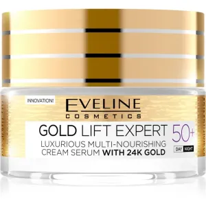 Eveline Cosmetics Gold Lift Expert crème anti-rides jour et nuit 50+ 50 ml