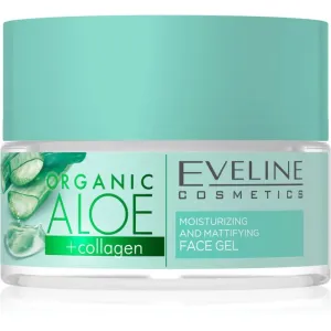 Eveline Cosmetics Organic Aloe+Collagen gel visage matifiant 50 ml