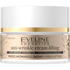 Eveline Cosmetics Organic Gold crème jour et nuit anti-rides à l'huile de coco 50 ml